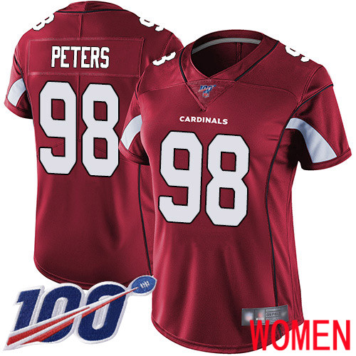 Arizona Cardinals Limited Red Women Corey Peters Home Jersey NFL Football 98 100th Season Vapor Untouchable